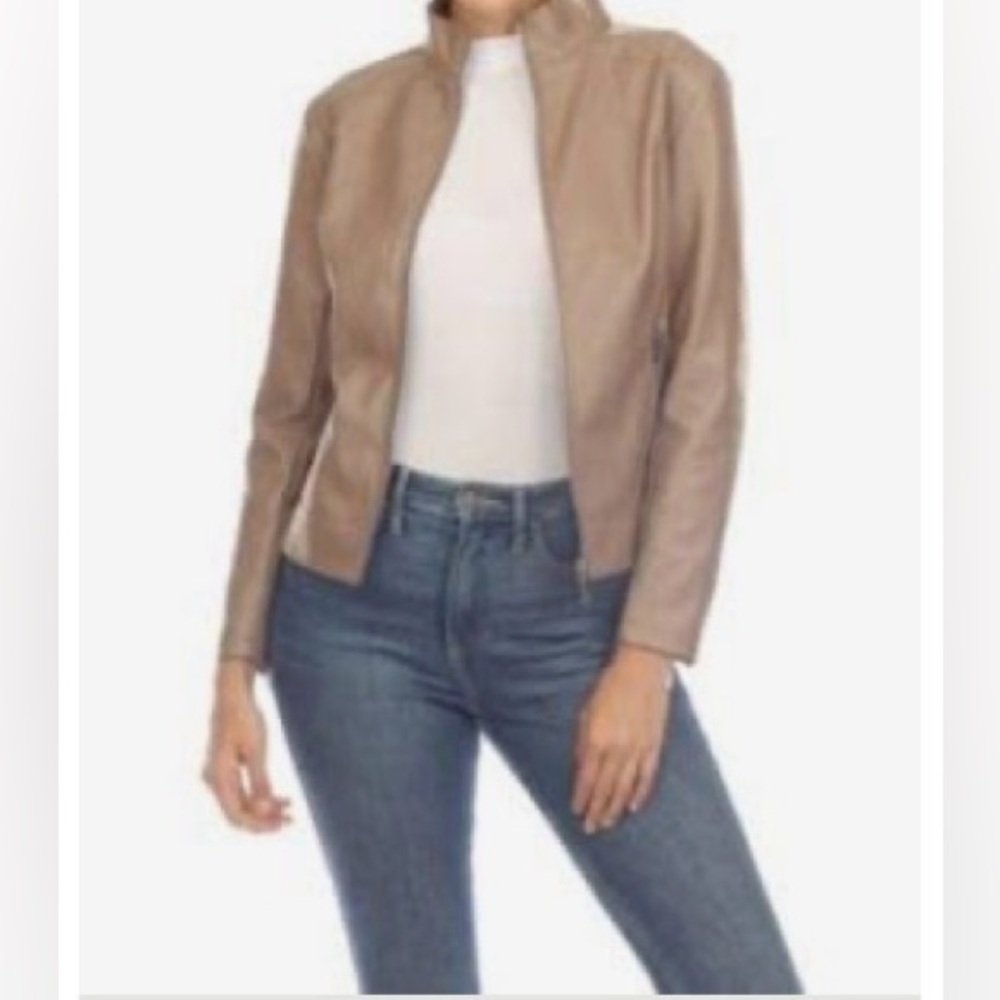 Sebby Collection Tan Bomber Jacket size S